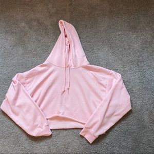 Pink cropped hoodie